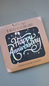 8 mixed occasion cards £2.49