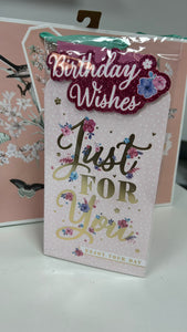 Just for you birthday card £1.29